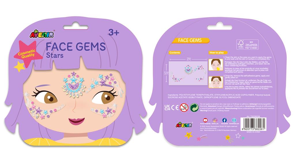Kids Face Jewels - Stars and Pearls