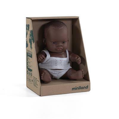 Poupée bébé garçon africain 21cm, Miniland - Merci Léonie